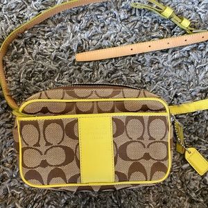 Coach Yellow Signature Leather Fanny Pack
